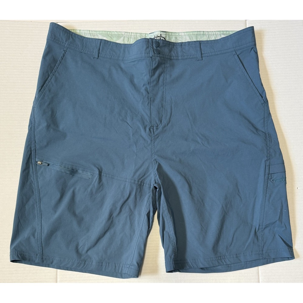 REEL LIFE - Men's Blue Cargo‎ Tech Zip Shorts - Size 2X-Large - XXL